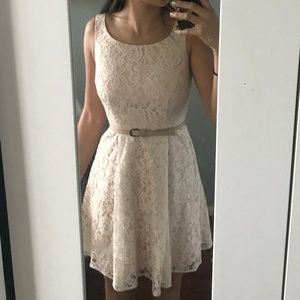ivory laced dress